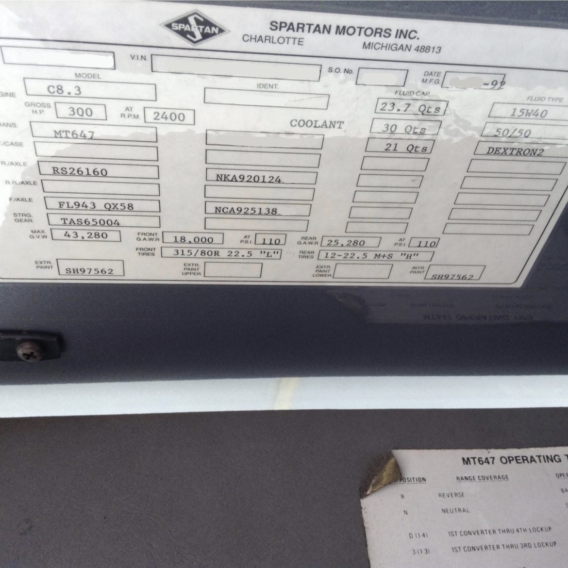 1992 Spartan Alexis Pumper #716210