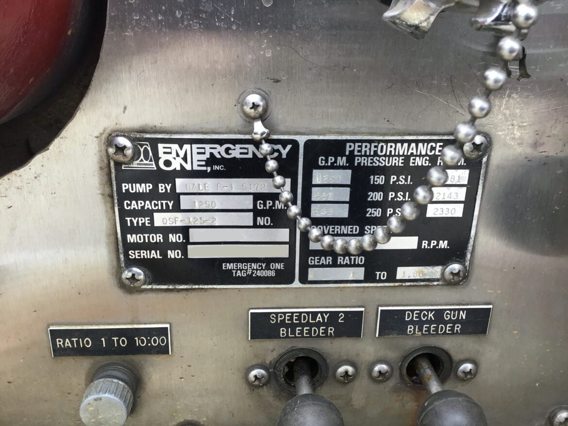 1995 HME E-One Pumper #716217