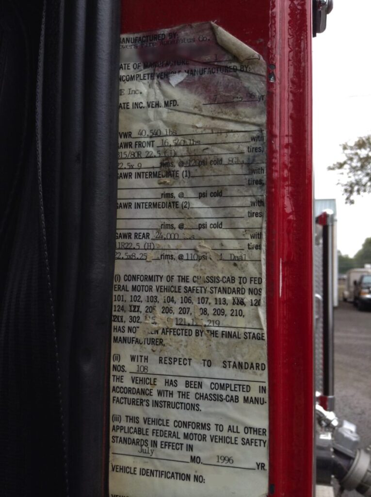 1996 HME Towers Pumper #716238