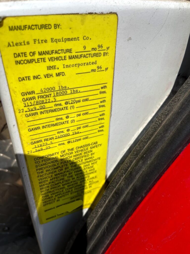 1994 HME Alexis Pumper Rescue #716247