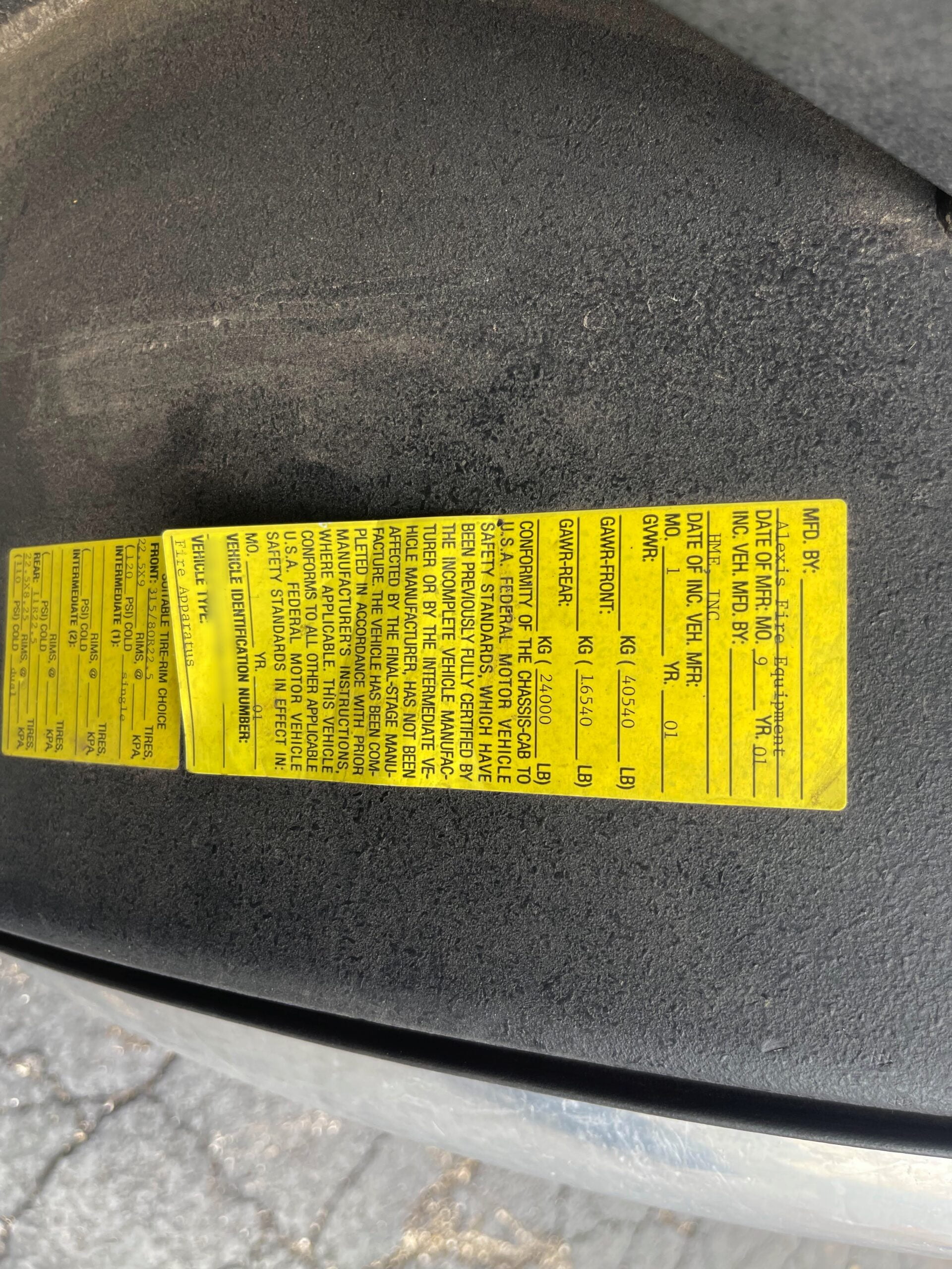 2001 HME Alexis Rescue #716292