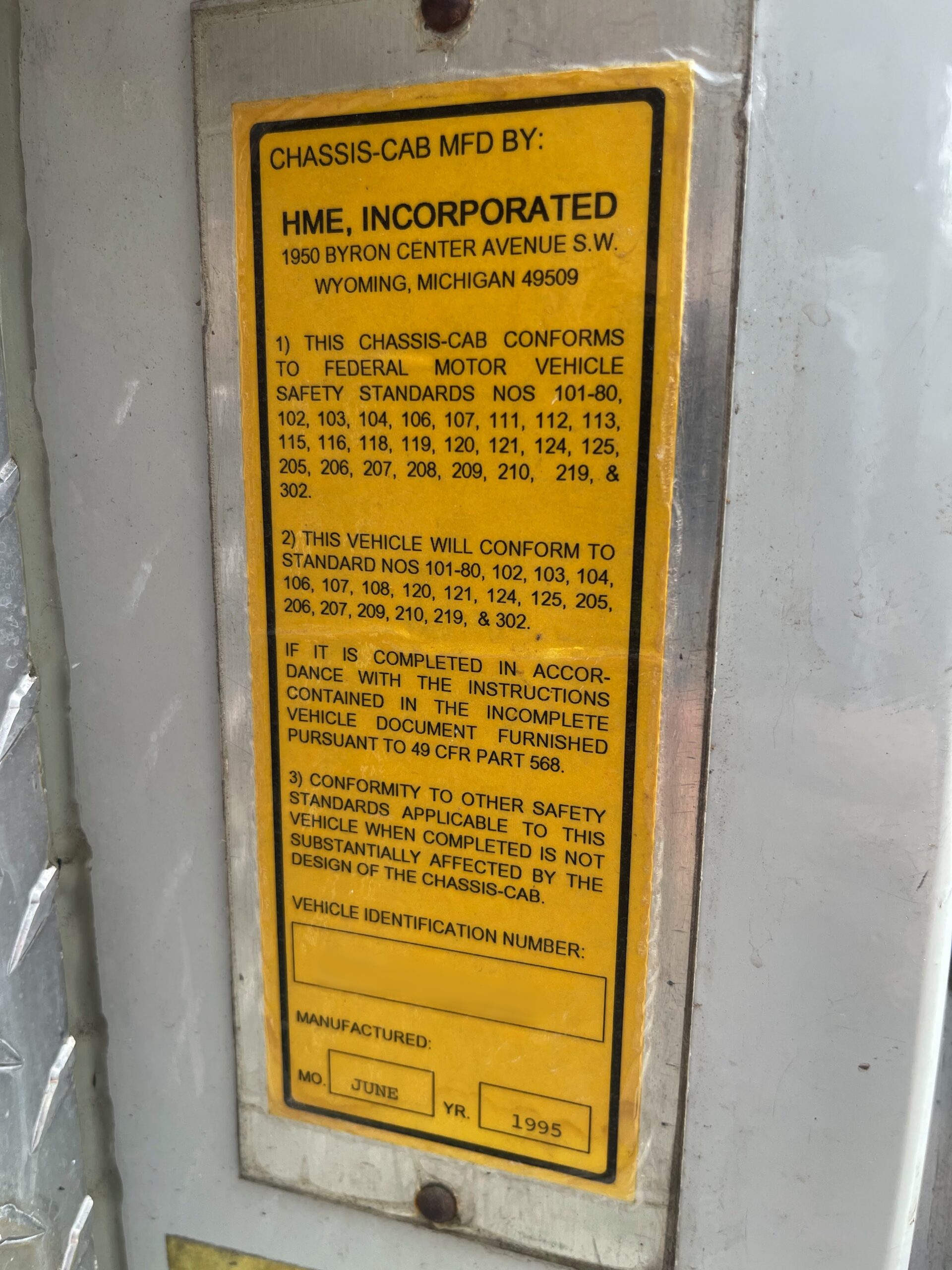 1996 HME 19′ Rescue #716309