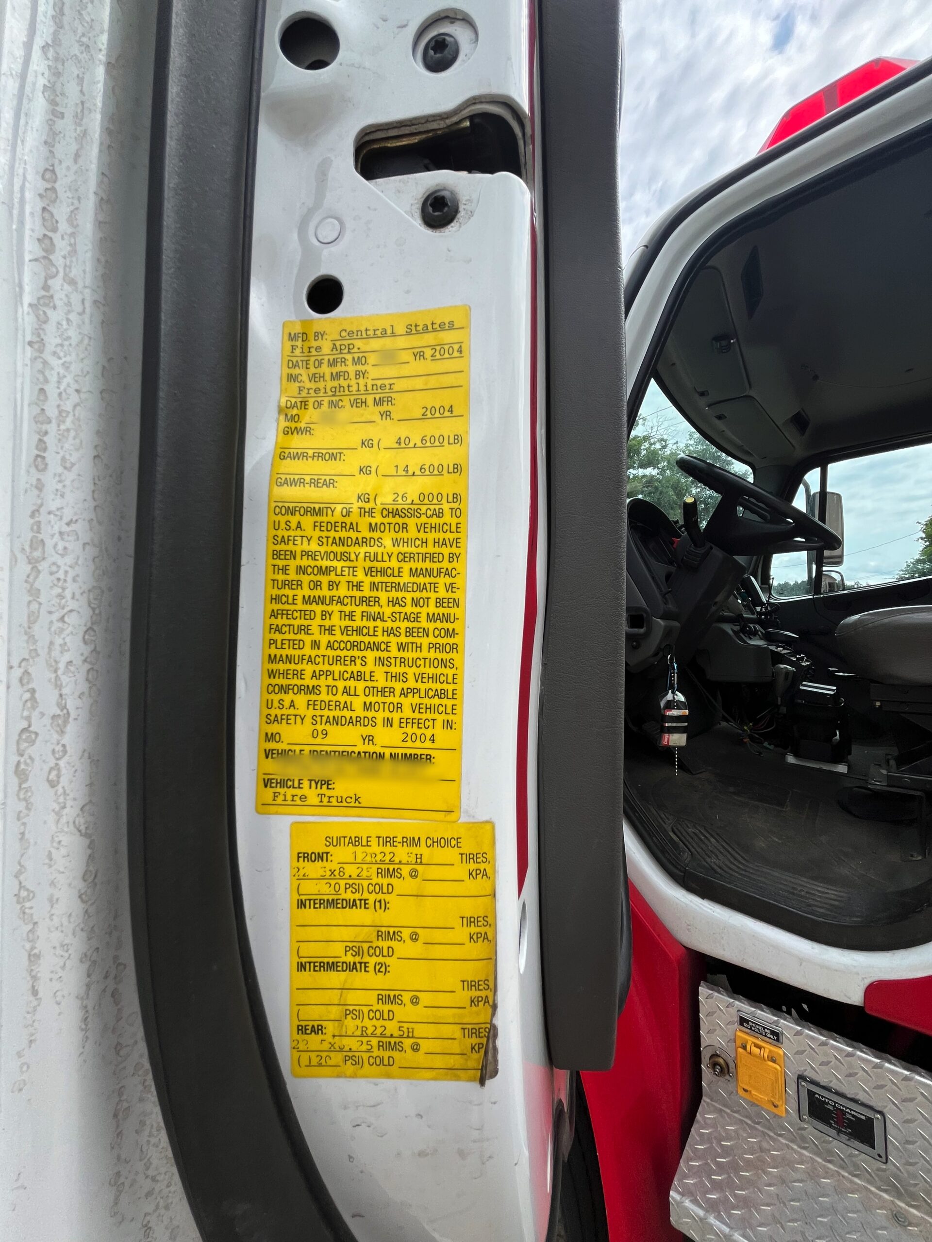 2004 Freightliner Central States Pumper #716300