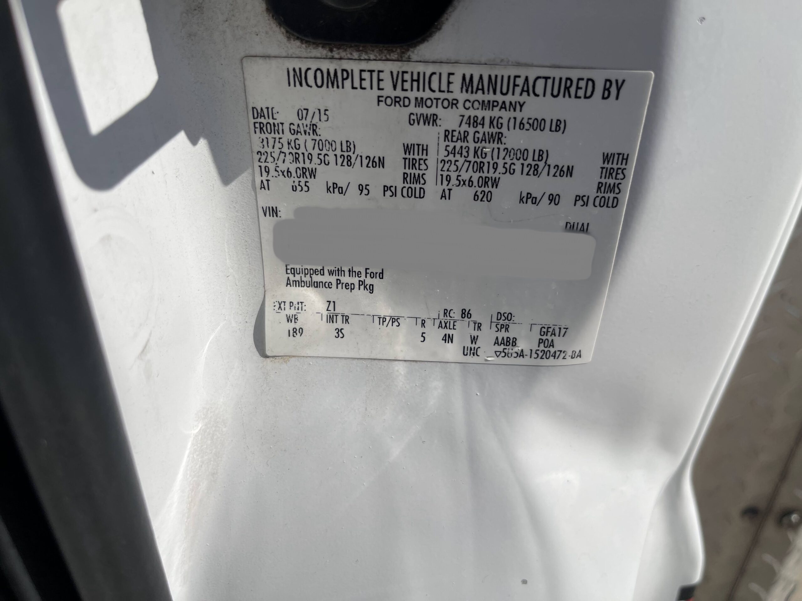 2016 F-450 4×4 Wheeled Coach Ambulance #716316