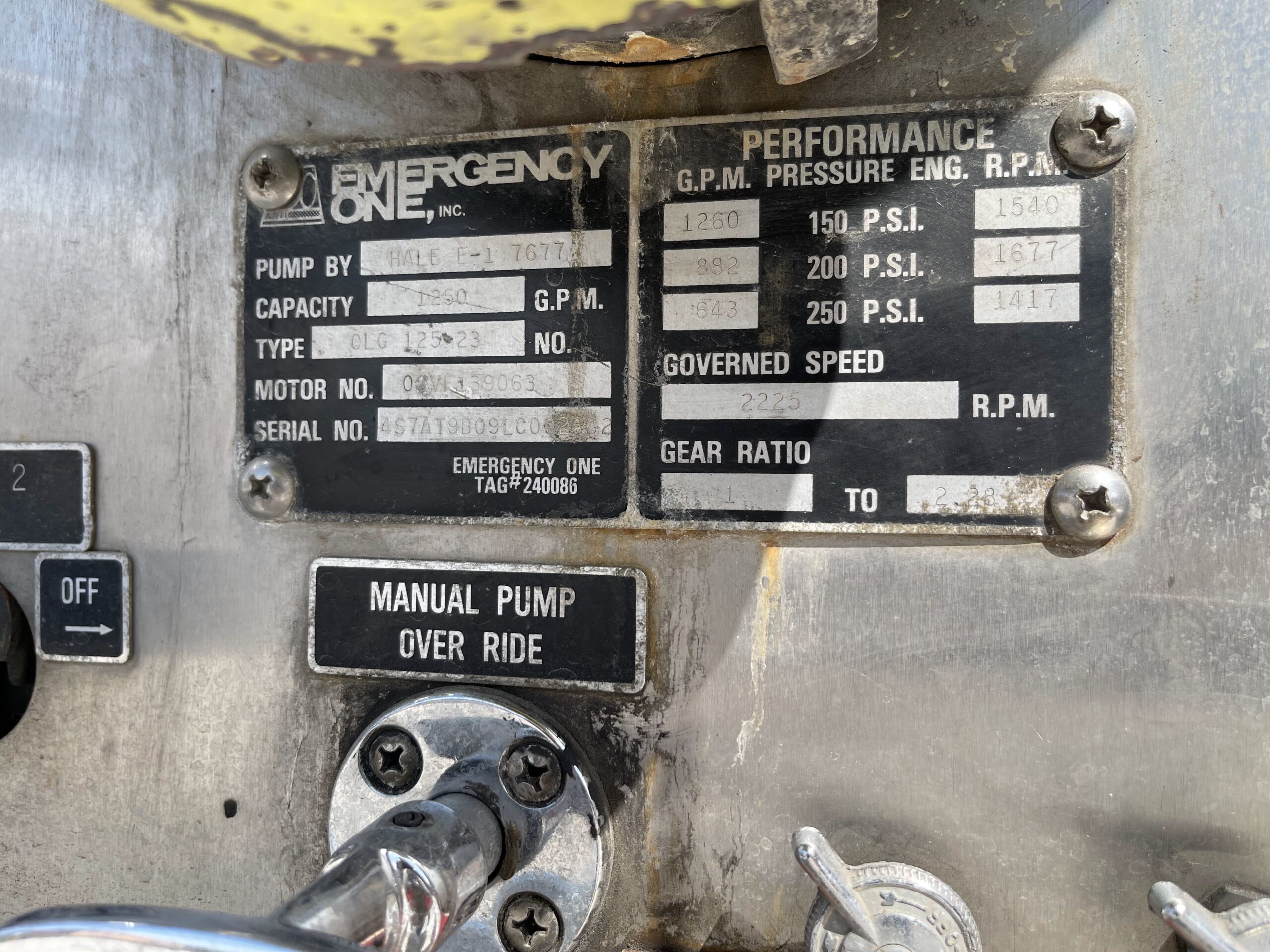 1991 E-One Pumper #716324