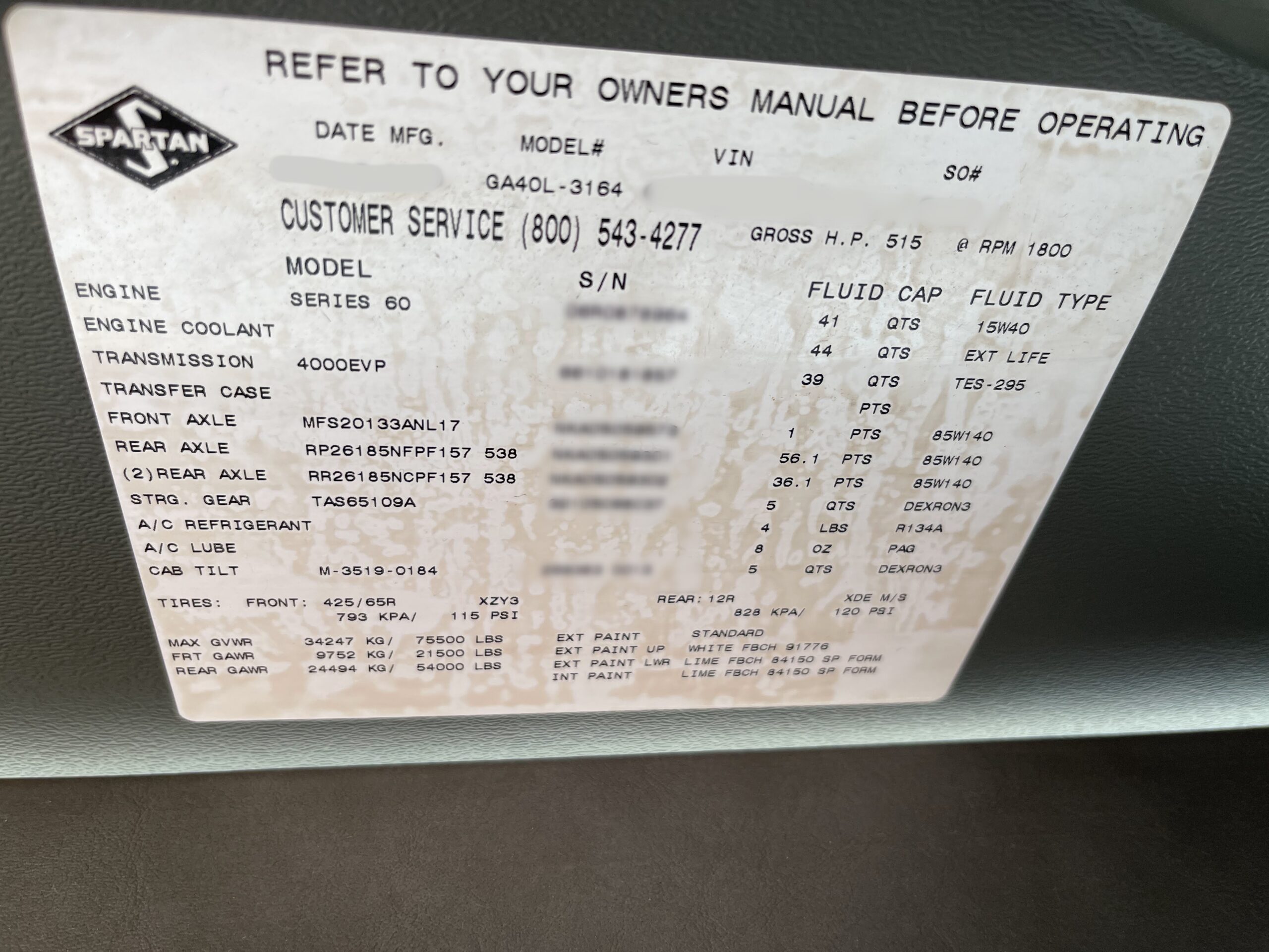 2007 Spartan Alexis 104′ RK Platform #716325