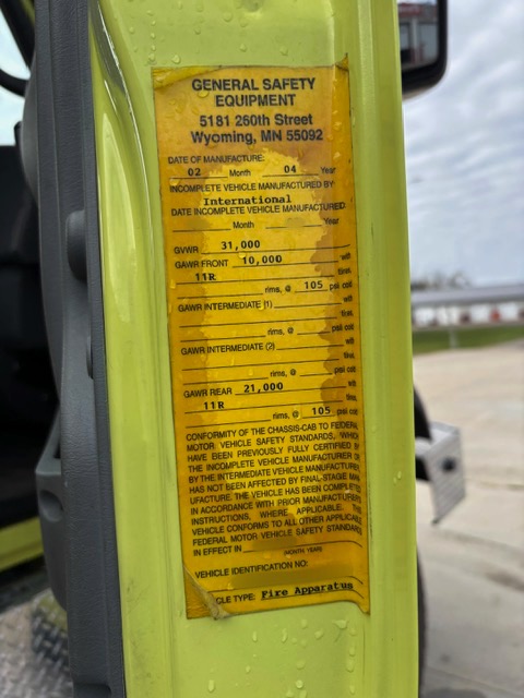 2004 International Rosenbauer 4×4 Rescue/Brush Truck #716331